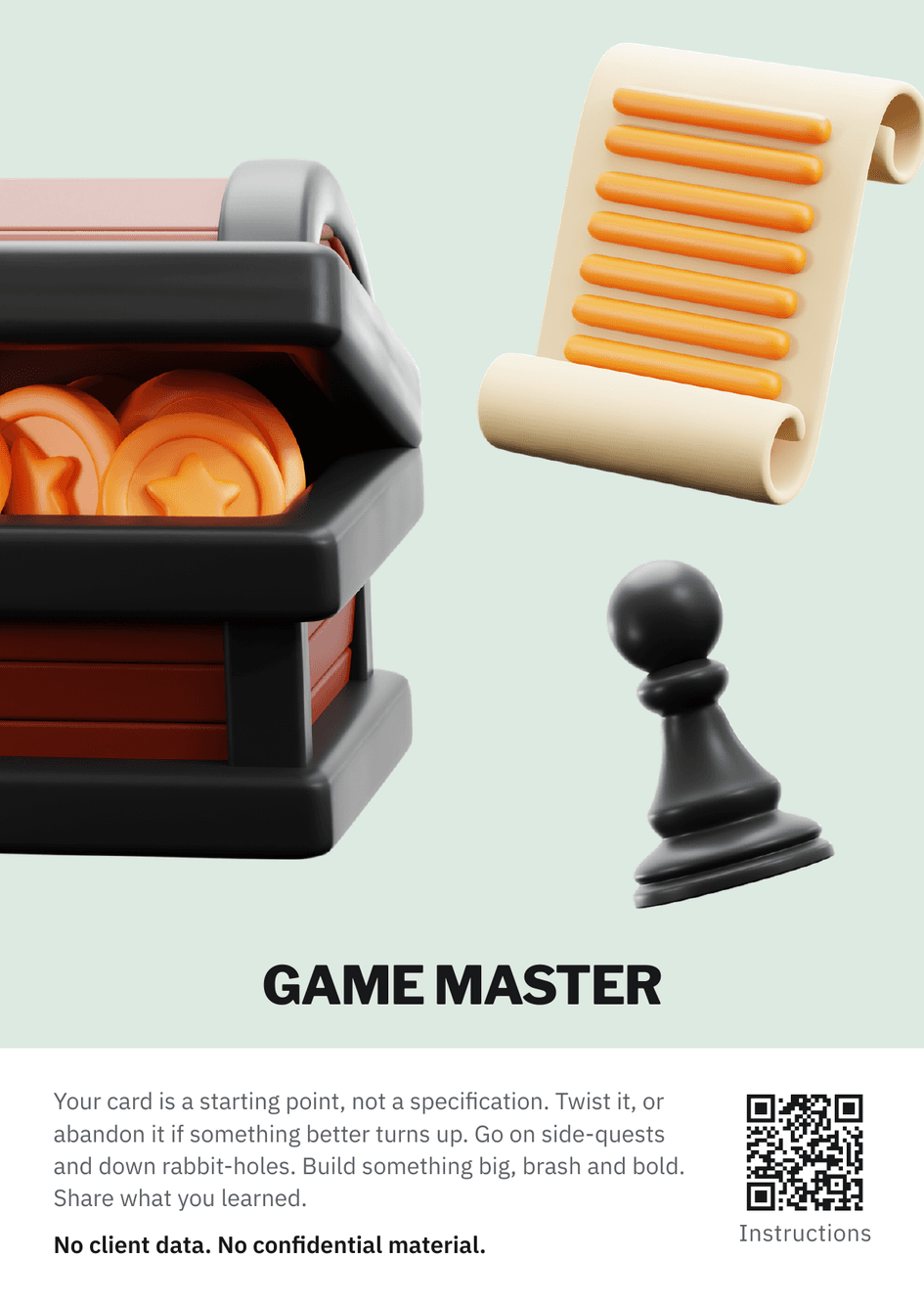 Game Master Challenge Card, back
