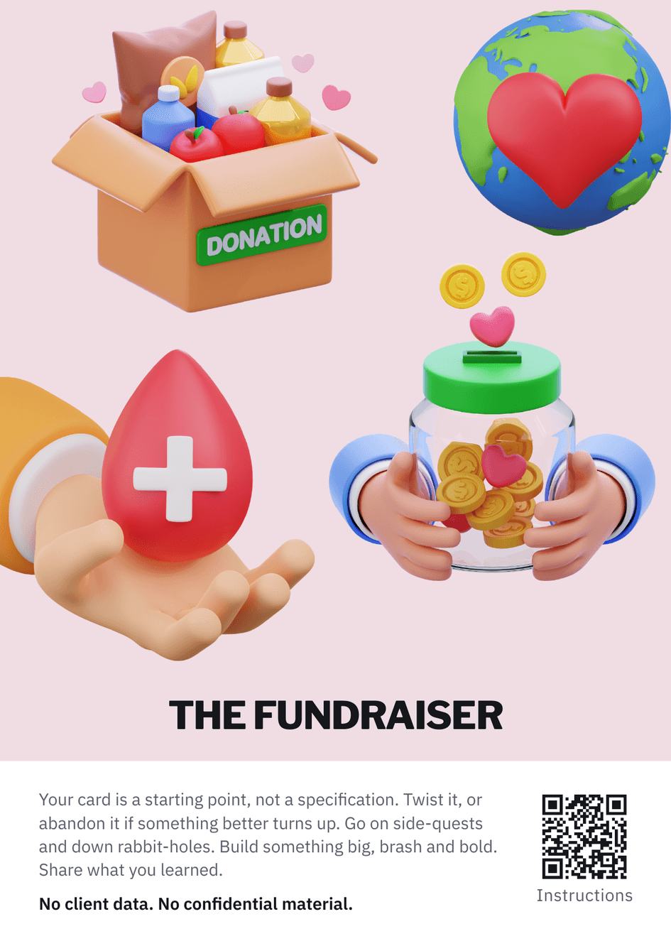 The Fundraiser Challenge Card, back