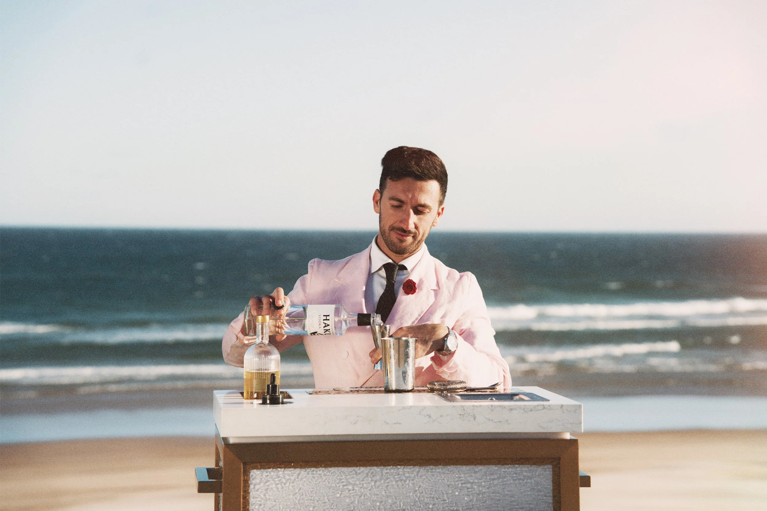 Behind the scenes of Maybe Sammy’s Our Planet martini series, The Rocks, Sydney.